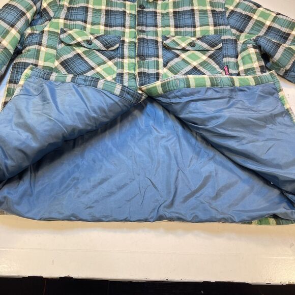 GOTCHA Farmland Flannel Quilted JACKET Sz Mens XL Bottle Green - Picture 5 of 9